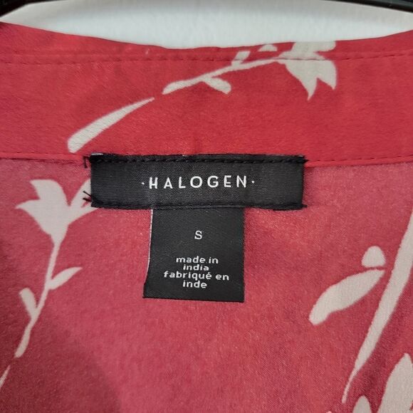 Halogen Faux Wrap Long Sleeve Floral Print Midi Dress NWOT - Picture 4 of 7